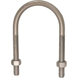 ABRAZADERA U-BOLT C/TUERCAS ACERO 4"X3/8" HDG, UL