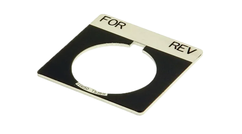 PLACA LEYENDA CUADRADA MAN-AUT 30.5mm