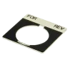 PLACA LEYENDA CUADRADA MAN-AUT 30.5mm