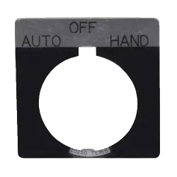 PLACA LEYENDA CUADRADA MAN-OFF-AUT 30.5mm