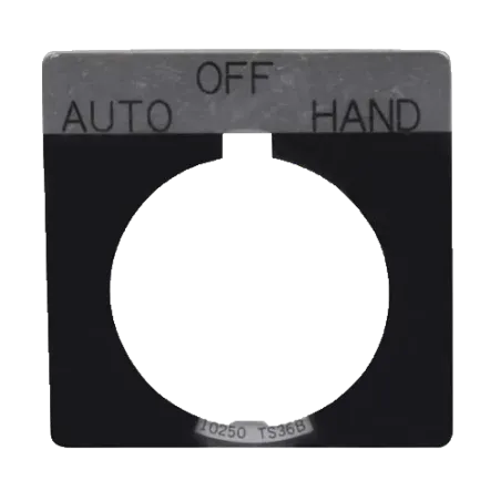 PLACA LEYENDA CUADRADA MAN-OFF-AUT 30.5mm