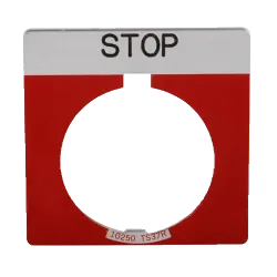 PLACA LEYENDA CUADRADA STOP 30.5mm
