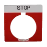 PLACA LEYENDA CUADRADA STOP 30.5mm