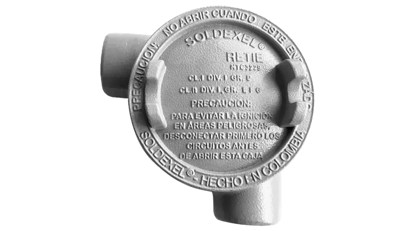 CAJA REDONDA TIPO GUAN AL. 3/4" COVER Ø3'' NEMA 7, CL1 DIV1&2