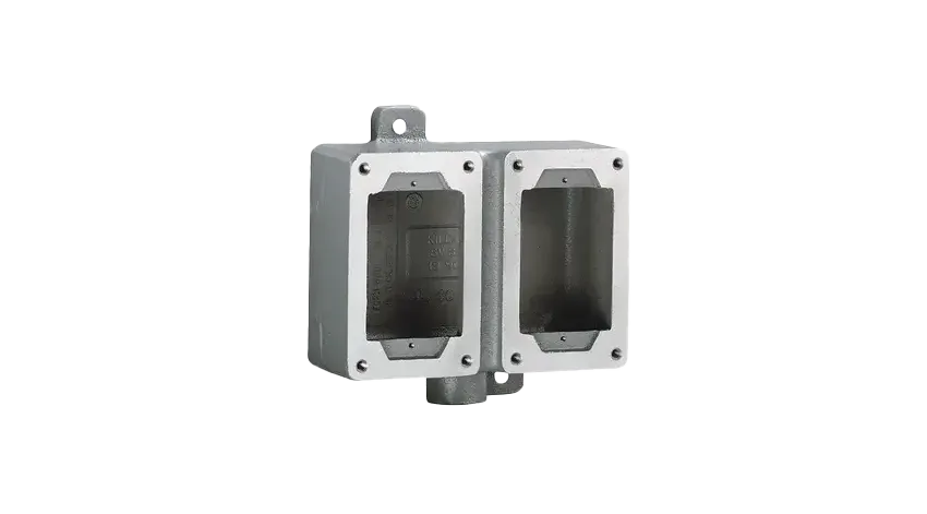 CAJA DOBLE A PRUEBA DE EXPLOSION SERIE XCS AL. C/HUB Ø3/4" CL1 DIV1&2, UL