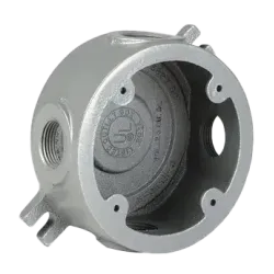 CAJA REDONDA TIPO VLJX HIERRO C/4 HUBØ3/4" NEMA 4X, UL