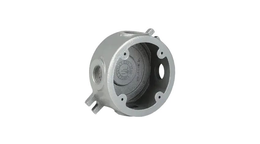 CAJA REDONDA TIPO VLJX HIERRO C/4 HUBØ3/4" NEMA 4X, UL