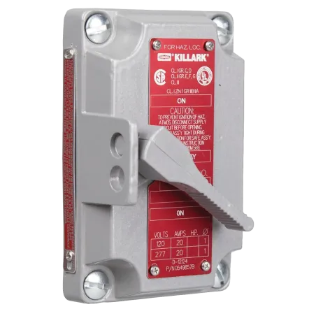 TAPA C/SWITCH P/ESTACION CTRL SERIE XS AL 2X20A 120-277V, NEMA 7, CL1 DIV1&2, UL