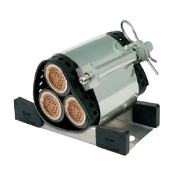 ABRAZADERA CABLE CLEAT CYCLONE I AL. SINGLE Ø36-50mm / TREFOIL Ø24-34mm IEC 61914