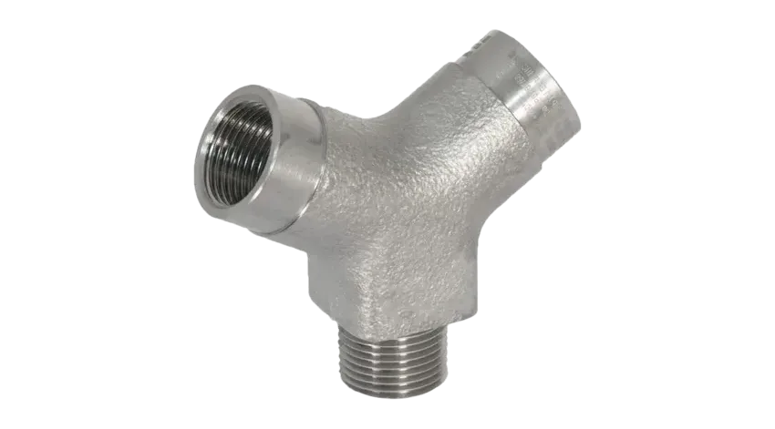 ADAPTADOR EN "Y" 120° LT. NIQ. 1/2" MACHO X 1/2" HEMBRA X 1/2", IP68 Ex-db, ATEX/IECEx