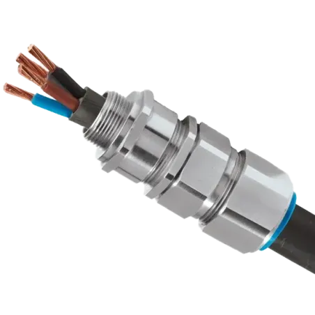 CONECTOR P/CABLE ARM. TIPO E1FW R: 12.5-20.9mm LT. NIQ. M20 IP68, CL1 DIV2, IECEx/CSA