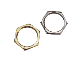 CONTRATUERCA HEXAGONAL 3-1/2" LATON NIQUELADO