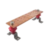 BARRA DE CONEXION COBRE 1/4"X4"X24" C/PERF. Ø9/16" + KIT DE MONTAJE