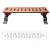 BARRA DE CONEXION COBRE 1/4"X4"X24" C/PERF. Ø9/16" + KIT DE MONTAJE