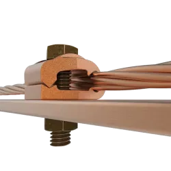 CONECTOR MECANICO CU TIPO GB P/CABLE 4AWG-2/0AWG A BARRA 1/4" PERNO DE 3/8" UL