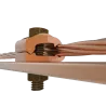 CONECTOR MECANICO CU TIPO GB P/CABLE 4AWG-2/0AWG A BARRA 1/4" PERNO DE 3/8" UL