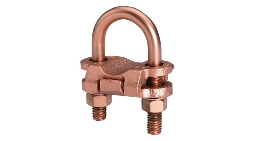 CONECTOR TIERRA CU P/2 CABLES PARAL. 2/0AWG-250MCM Y PERPEND TUBO 1/2"-3/4" Ø7/8"-1" UL
