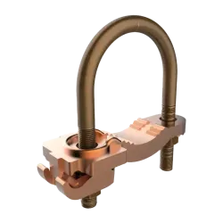 CONECTOR TIERRA CU P/CABLE 4AWG-4/0AWG A TUBO 1-1/4"-2" PERNO 3/8" UL