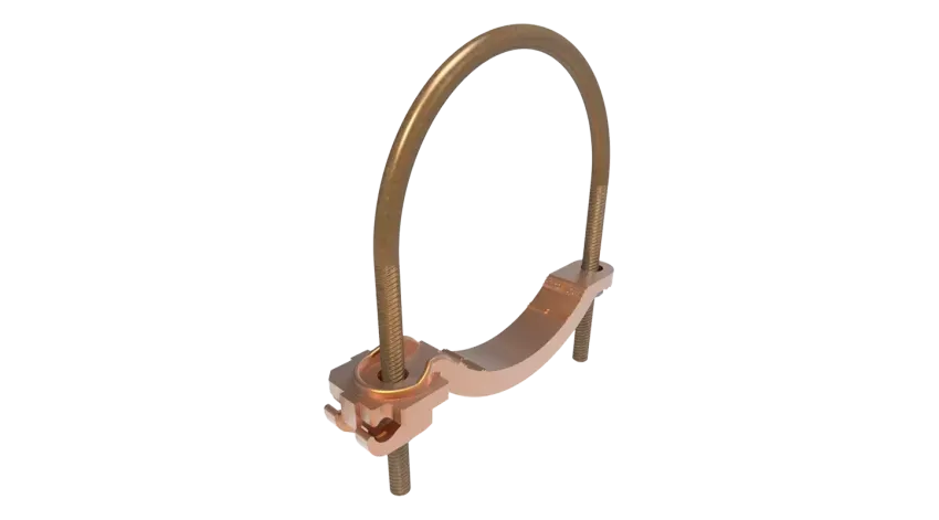 CONECTOR TIERRA P/CABLE 4AWG-4/0AWG A TUBO 6" PERN 3/8" UL