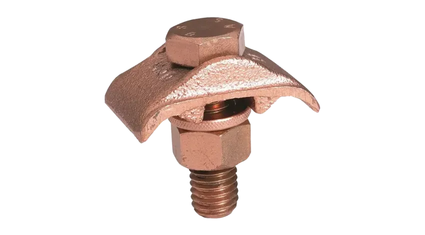 CONECTOR TIERRA SIMPLE P/2 CABLES 2/0-250MCM A BARRA 1 PERNO 1/2'' UL