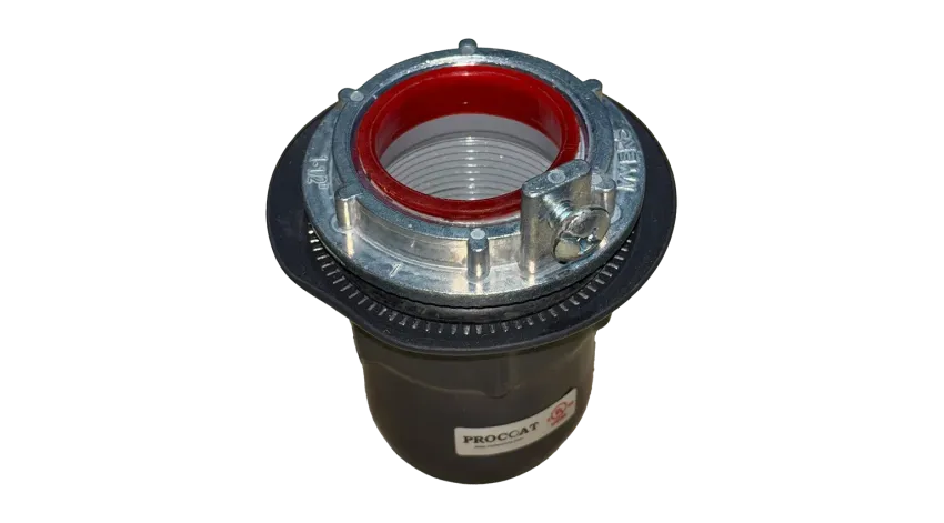 CONECTOR CONDUIT TIPO HUB C/AISLAMIENTO ACERO 4" REVESTIDO DE PVC, UL