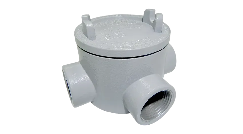 CAJA REDONDA TIPO GUAT AL. 2-1/2" COVER Ø5'' NEMA 7, CL1 DIV1&2