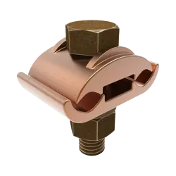 CONECTOR TIERRA DOBLE CU P/2 CABLES PARAL. 2/0AWG - 250MCM A BARRA C/PERNO Ø2-1/4'' UL