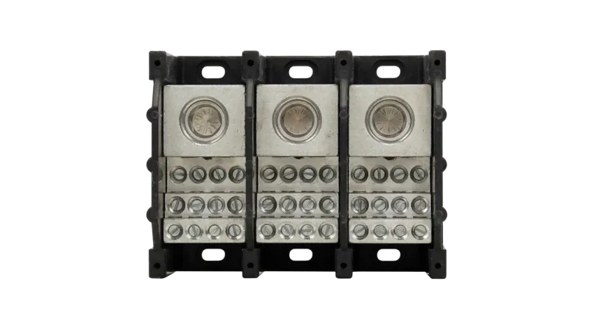 BLOQUE TERMINAL DE DERIVACIÓN DE 3 POLOS, 600 V. 420A, 10 KA