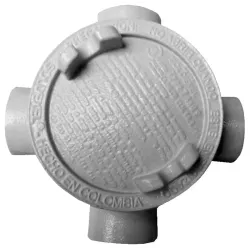 CAJA REDONDA TIPO GUAX AL. 1-1/2" COVER Ø5'' NEMA 7, UL | SOLDEXEL