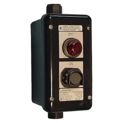 ESTACION DE CONTROL P/1 O 2 PULSADORES FRP C/HUB Ø3/4" NEMA 4X, CL1 DIV2, UL
