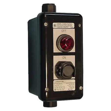 ESTACION DE CONTROL P/1 O 2 PULSADORES FRP C/HUB Ø3/4" NEMA 4X, CL1 DIV2, UL