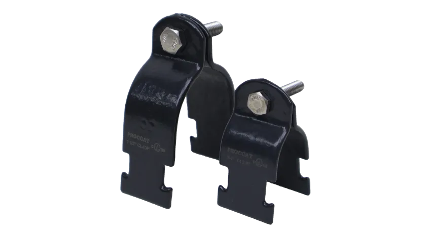 ABRAZADERA STRUT DE ACERO RIGIDO 2" REVESTIDA DE PVC, UL