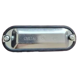 TAPA C/EMPAQUE INTEGRADO P/CAJA CONDULET FORM 5 ACERO DE 3/4", UL
