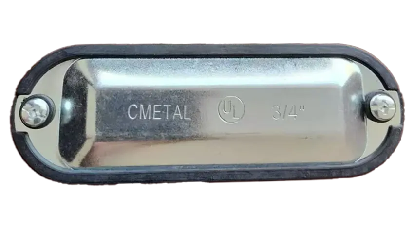 TAPA C/EMPAQUE INTEGRADO P/CAJA CONDULET FORM 5 ACERO DE 3/4", UL