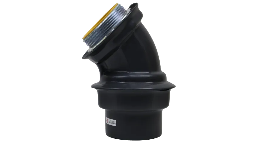CONECTOR CURVO LIQUIDTIGHT ACERO 3"X45° REVESTIDO DE PVC, UL