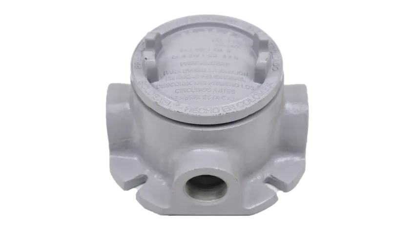 CAJA REDONDA TIPO GUAFT AL. 3/4" COVER Ø3'' NEMA 7, CL1 DIV1&2