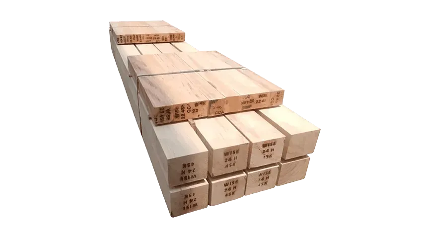 CRUCETA DE MADERA TRATADA 3-1/2” x 4-1/2”x 6.5’, (90x115x2000mm) DOUGLAS FIR, DCOI