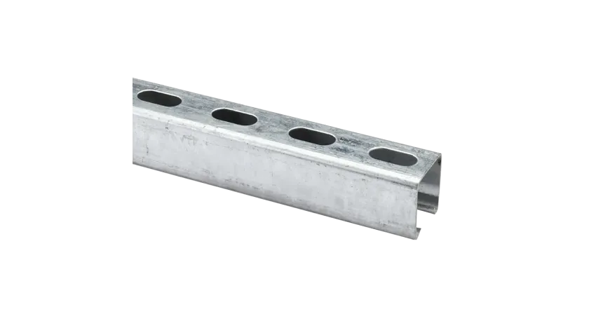 CANAL STRUT ALTO RANURADO ACERO 1-5/8"X1-5/8"X10FT e:2.6mm EG