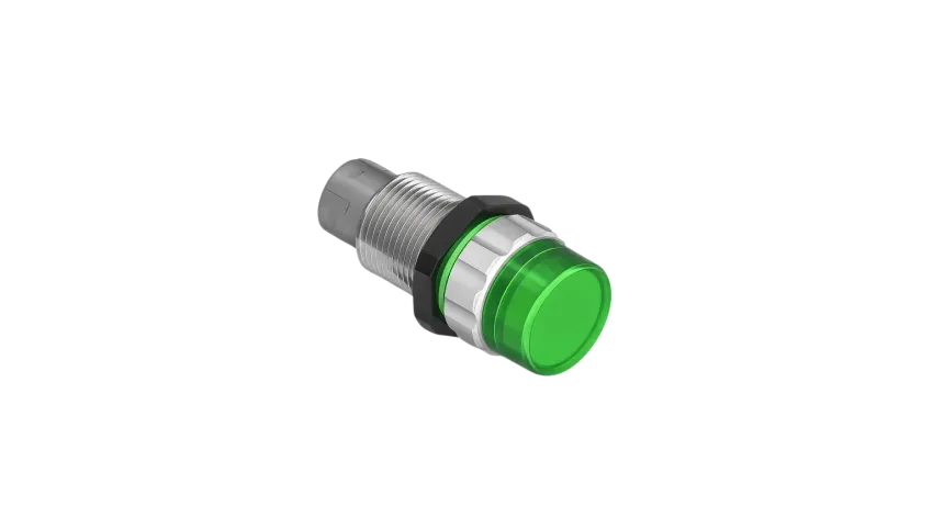 LUZ PILOTO LED COLOR VERDE 24VDC LONG. ROSCA 40mm