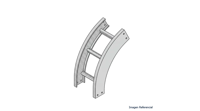 CURVA VERTICAL EXTERIOR TIPO ESCALERA AL. 60° 12"X4" r: 24"